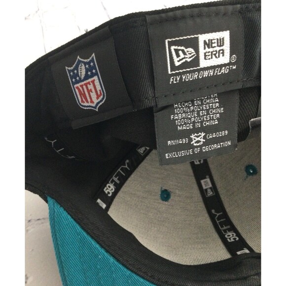 New Era Cap Hat Unisex Size 7 1/4” Color Black Jacksonville Jaguars Fitted - Picture 8 of 8